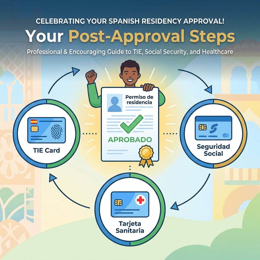 Guía de trámites post-resolución: TIE, Seguridad Social y Sanidad